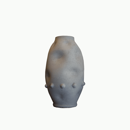 Small White Vase with Little Beads