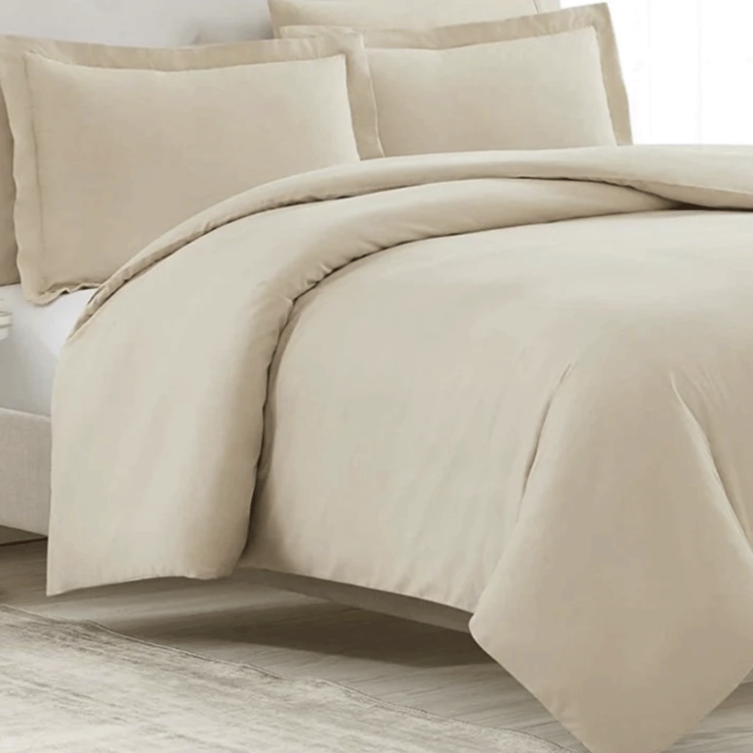 Beige Duvet Cover Queen / Full Size
