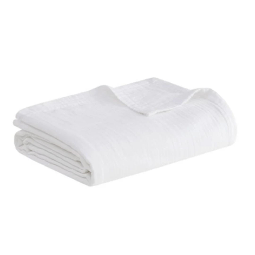 White Gauze Bedspread 100% Cotton King Size