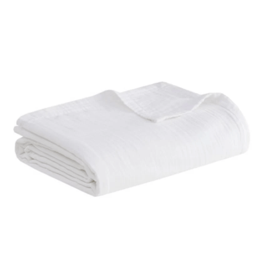 White Gauze Bedspread 100% Cotton King Size