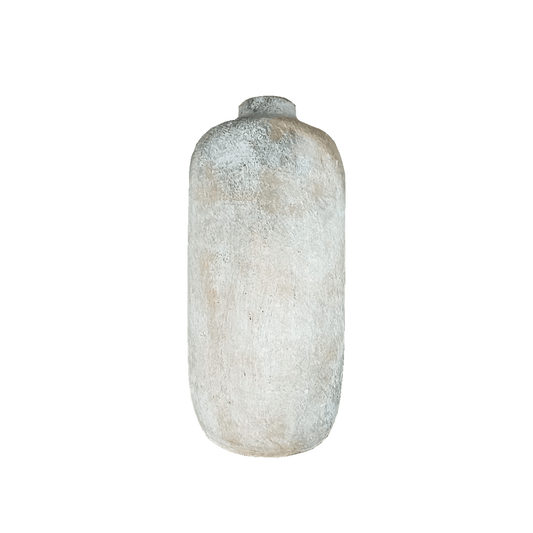 White Medium Rustic Vase