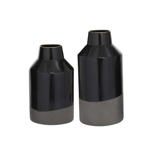 Jarrones metal negro