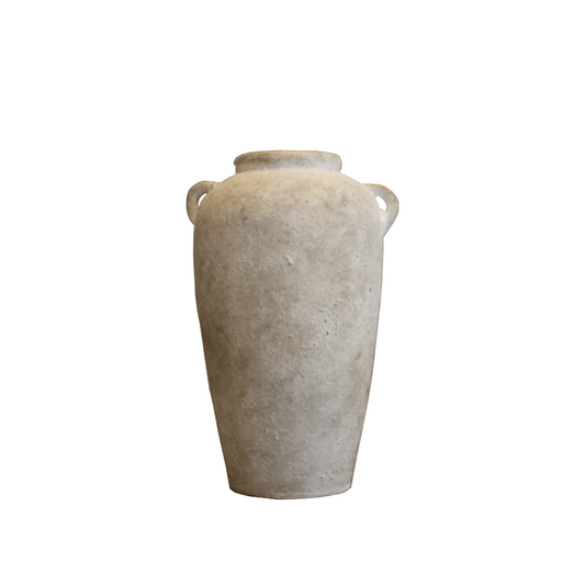 Handled White Vase