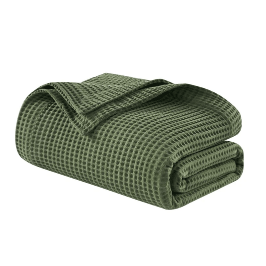 Green Waffle Quilt King Size