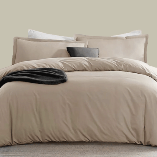 Taupe-Colored Duvet Cover King Size