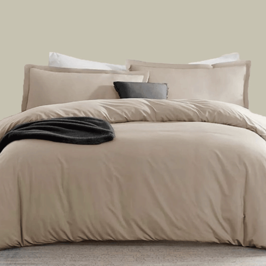 Taupe-Colored Duvet Cover Queen Size